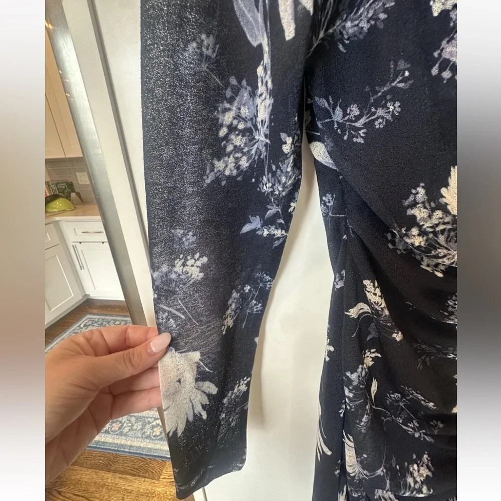 NWT Abercrombie & Fitch Floral Bodycon Midi Dress Sz MP - Picture 7 of 8